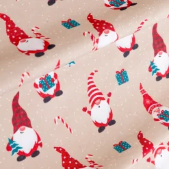JJA Tovaglia E Runner Da Tavolo Per Le Feste-Runner da tavola Natale (300 x 28 cm) Folletti di Natale e rosso