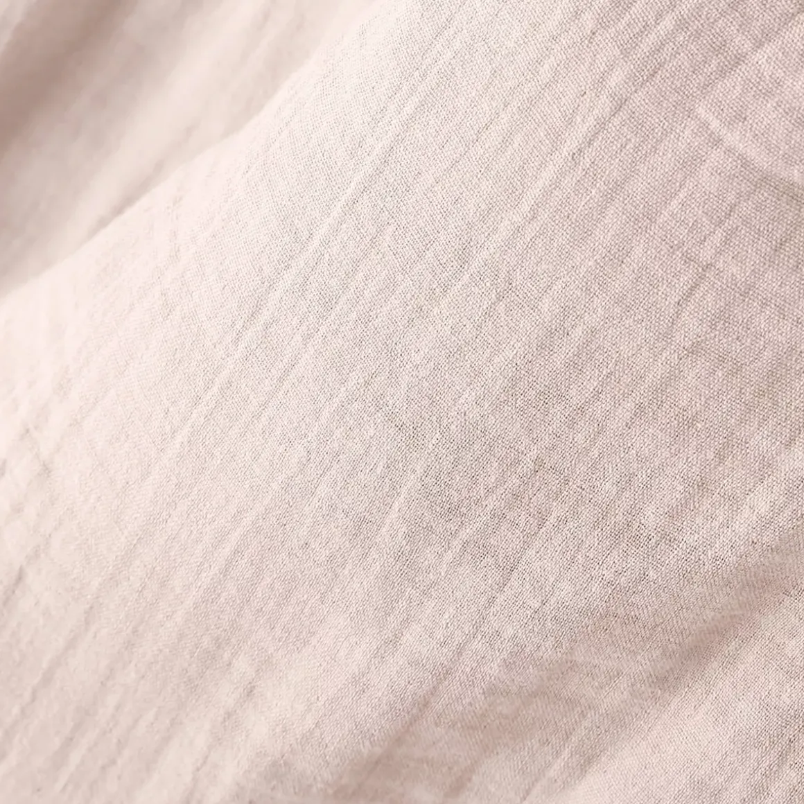 Runner letto garza di cotone (90 x 200 cm) Gaïa Rosa cipria