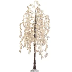EMINZA Alberi Luminosi|Personaggi E Oggetti Grande Dimensione-Salice piangente luminoso fiore Alt. 200 cm Bianco