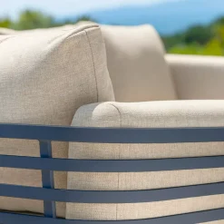 Salotto da giardino alluminio 5 posti 5 pezzi Monte Carlo Grigio antracite e beige