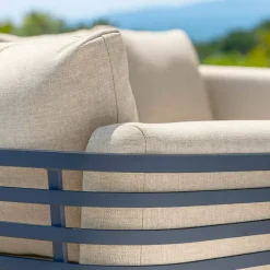 Salotto da giardino alluminio 7 posti 6 pezzi Monte Carlo Grigio antracite e beige