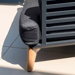 Salotto da giardino alluminio 8 posti 6 pezzi Monte Carlo Grigio antracite