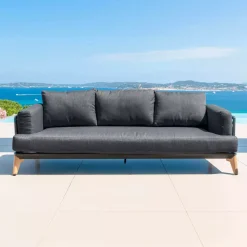 Salotto da giardino alluminio 8 posti 6 pezzi Monte Carlo Grigio antracite