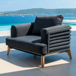 Salotto da giardino alluminio 9 posti 12 pezzi Monte Carlo Grigio antracite