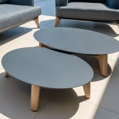 Salotto da giardino alluminio 2 posti 3 pezzi Monte Carlo Grigio antracite