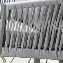 Salotto da giardino in alluminio 4 posti 4 pezzi Amalfi Grigio antracite