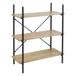 OSTARIA Librerie E Scaffali-Scaffale a 3 livelli in legno e metallo (H96.5 cm) Lola