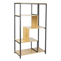 OSTARIA Librerie E Scaffali-Scaffale a 4 livelli in legno e metallo (H130 cm) Anny