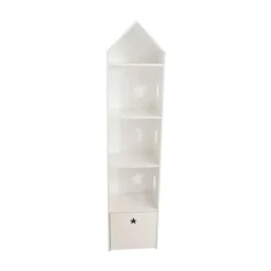 EMINZA Mobili Bambini-Scaffale bambino legno 4 scomparti (H154 cm) Stars