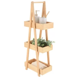 TENDANCE Librerie E Scaffali|Contenitori Bagno-Scaffale in legno a 3 livelli (H80 cm) Piramide