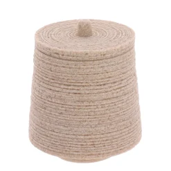 TENDANCE Accessori Bagno-Scatola per cotone effetto sabbia Lina