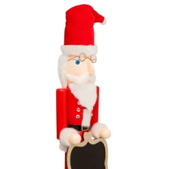 JJA Babbo Natale Animali E Personaggi|Personaggi E Oggetti Grande Dimensione-Schiaccianoci in legno (H90 cm) Ambroise e la sua lavagnetta