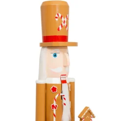JJA Babbo Natale Animali E Personaggi|Personaggi E Oggetti Grande Dimensione-Schiaccianoci in legno (H106 cm) Georges e il bastoncino di zucchero