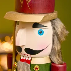 KAEMINGK Babbo Natale Animali E Personaggi-Schiaccianoci in legno (H50 cm) Timothé la regalità Verde e