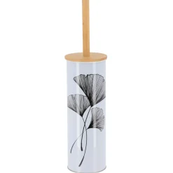 TENDANCE Accessori Water-Scopino per WC con coperchio in metallo e bambù Zen Gingko