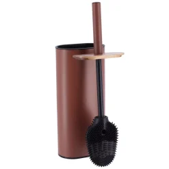 TENDANCE Accessori Water-Scopino WC con coperchio in acacia Season Color