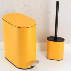 TENDANCE Accessori Water-Scopino WC testa piatta Black Line Ocra/Nero