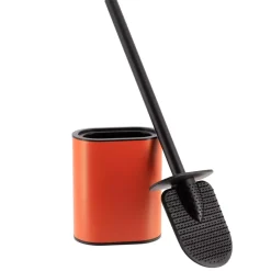 TENDANCE Accessori Water-Scopino WC testa piatta Black line Terra di siena/Nero