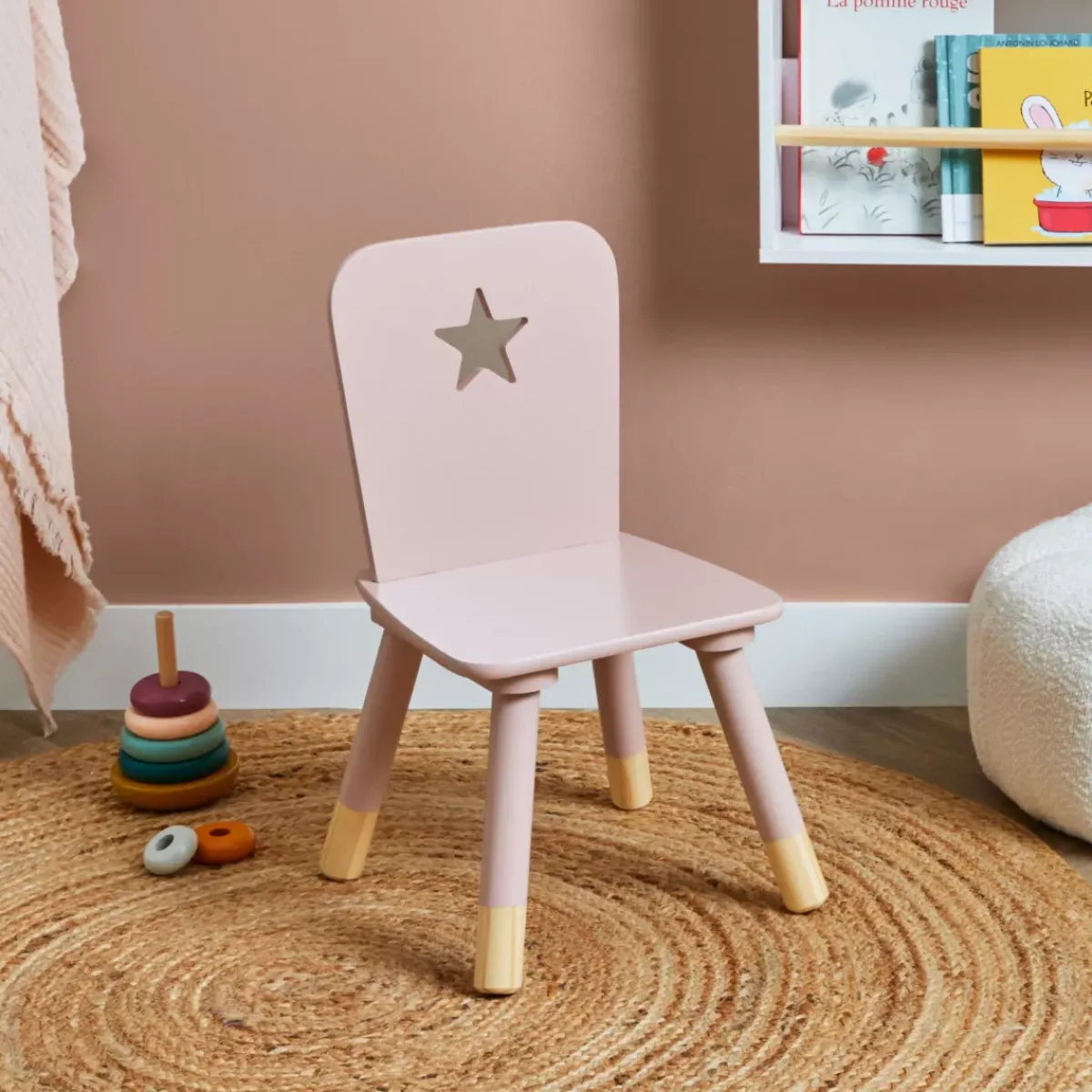 EMINZA Mobili Bambini-Sedia bambino legno (H50 cm) Stars