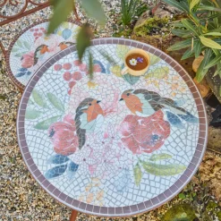 Sedia bistrot pieghevole in mosaico Aberdeen Marrone