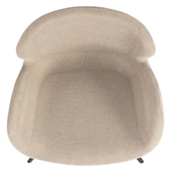 Sedia-Sedia da pranzo girevole con braccioli in tessuto testurizzato (Altezza seduta 46cm) Pema
