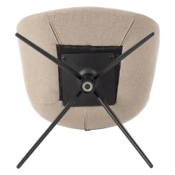Sedia-Sedia da pranzo girevole con braccioli in tessuto testurizzato (Altezza seduta 46cm) Pema