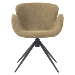 Sedia-Sedia da pranzo girevole con braccioli in tessuto testurizzato (Altezza seduta 46cm) Pema
