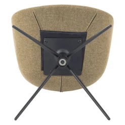 Sedia-Sedia da pranzo girevole con braccioli in tessuto testurizzato (Altezza seduta 46cm) Pema
