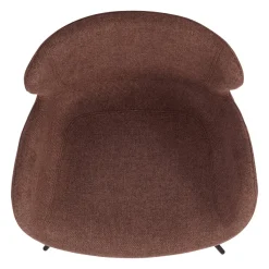 Sedia-Sedia da pranzo girevole con braccioli in tessuto testurizzato (seduta 46cm) Pema Bordeaux