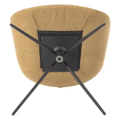 Sedia-Sedia da pranzo girevole con braccioli in tessuto testurizzato (Altezza seduta 46cm) Pema Miele