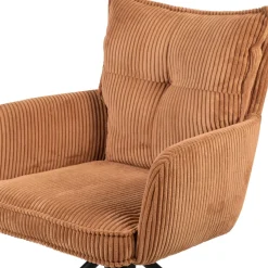 Sedia-Sedia da pranzo girevole in velluto a coste (seduta 48 cm) Nuva