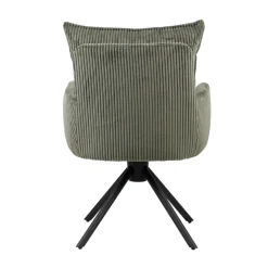 Sedia-Sedia da pranzo girevole in velluto a coste (seduta 48 cm) Nuva