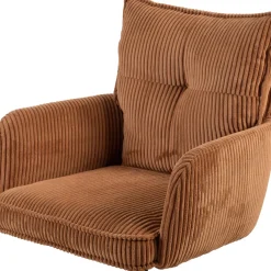 Poltrone-Sedia da ufficio con ruote in velluto a coste regolabile in altezza (seduta da 46 a 54 cm) Nuva