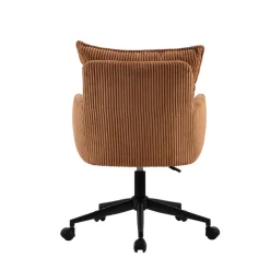 Poltrone-Sedia da ufficio con ruote in velluto a coste regolabile in altezza (seduta da 46 a 54 cm) Nuva