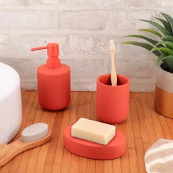 TENDANCE Accessori Bagno-Set bicchiere, portasapone e dispenser in Timeless
