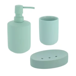 TENDANCE Accessori Bagno-Set bicchiere, portasapone e distributore di sapone in grès Timeless