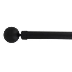 Set completo bastone tenda regolabile (L210 - L380 cm / Ø28 mm) Gaïa Nero