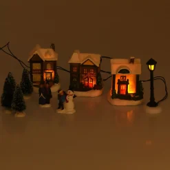 KOOPMAN Villaggio Di Natale Luminoso-Set completo villaggio luminoso Oslo a pile