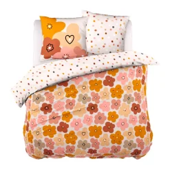 Set copripiumino e due federe per bambini in cotone (240 x 220 cm) Barbotine Multicolore