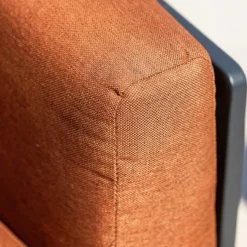 Set da giardino in alluminio 5 posti 4 pezzi Monte Carlo Grigio antracite e terracotta
