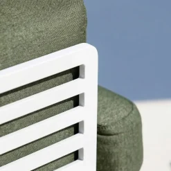Set da giardino in alluminio 12 posti 8 pezzi Monte Carlo Bianco e verde rosmarino