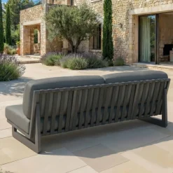 Set da giardino in alluminio 7 posti 6 pezzi Long Beach Grigio antracite