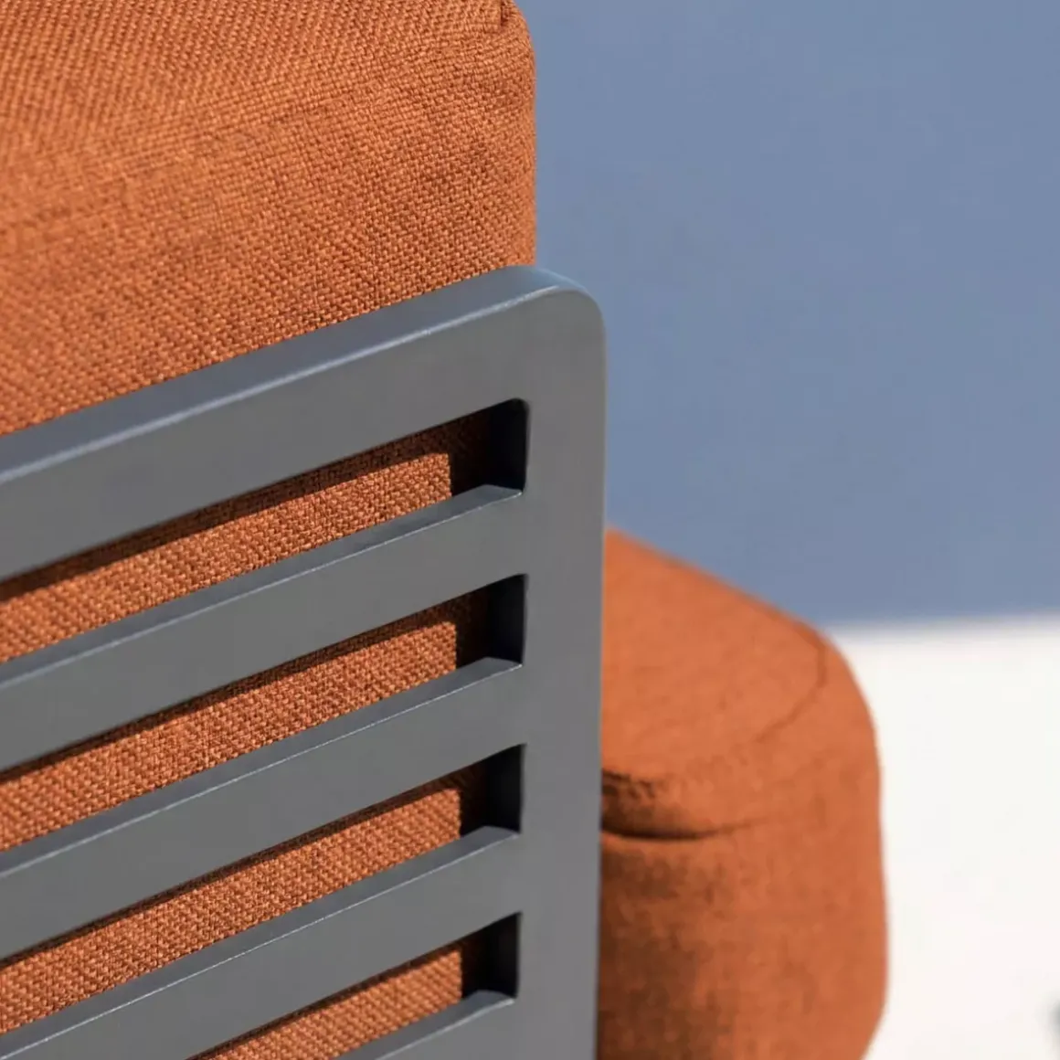 Set da giardino in alluminio 8 posti 6 pezzi Monte Carlo Grigio antracite e terracotta