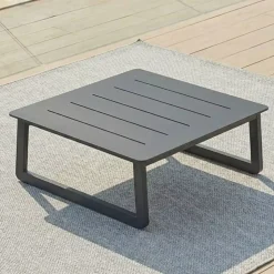 Set da giardino in alluminio 2 posti 3 pezzi Long Beach Grigio antracite e grigio chiaro