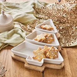 KAEMINGK Stoviglie Natalizie-Set da tapas 3 piatti (27 x 20 cm) Il mio bel albero