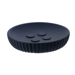 TENDANCE Accessori Bagno-Set di accessori bagno in resina Striato Blu marino