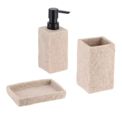 TENDANCE Accessori Bagno-Set di accessori per il bagno effetto pietra Naturale