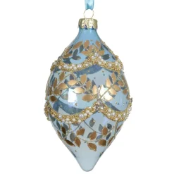 KAEMINGK Addobbi Natalizi|Palline Di Natale-Set di 2 addobbi natalizi in vetro (H14 cm) Fogliame invernale