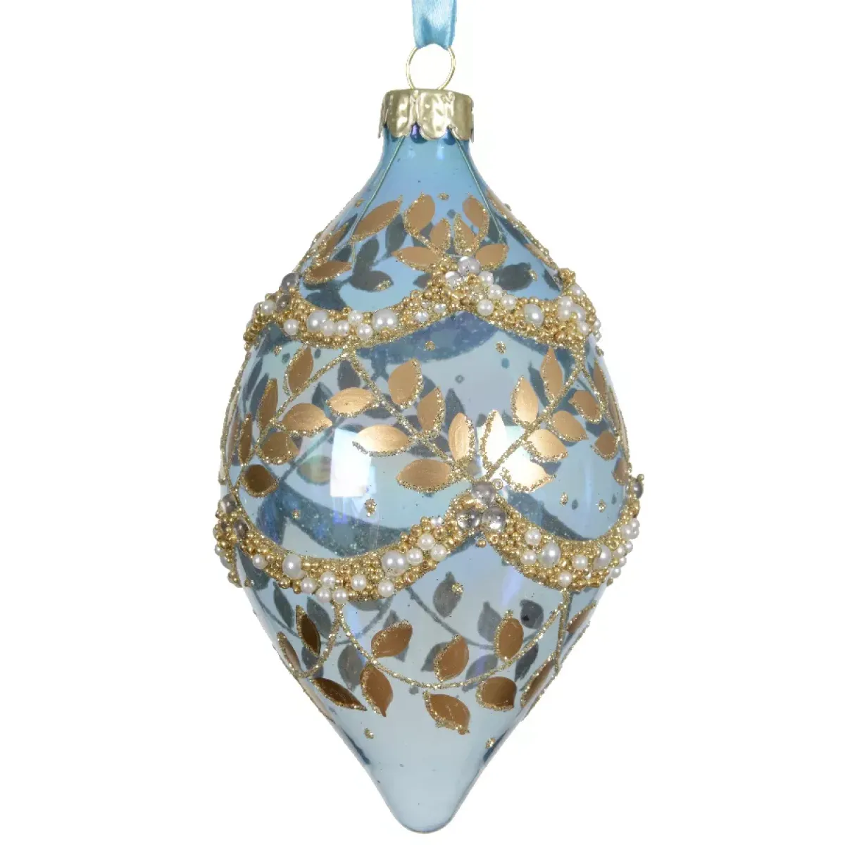 KAEMINGK Addobbi Natalizi|Palline Di Natale-Set di 2 addobbi natalizi in vetro (H14 cm) Fogliame invernale