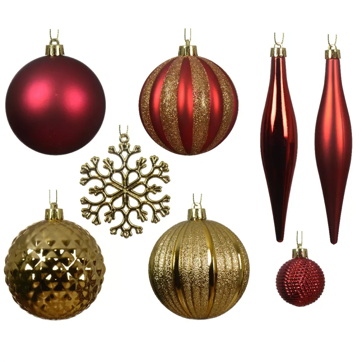KAEMINGK Palline Di Natale-Set di addobbi per albero di Natale Christmas e oro chiaro